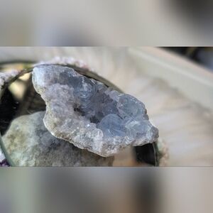 Blue Celestite Quartz Crystal Cluster